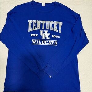 Kentucky Wildcats Royal Blue Long Sleeve Shirt, Size XL
